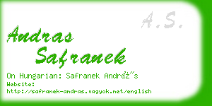 andras safranek business card